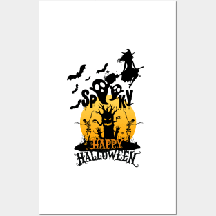 Spooky Happy Halloween Posters and Art